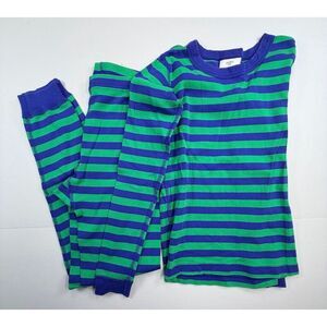 Hanna Andersson Organic Cotton Stripe Long John Pajama Set Size US 12 EU 150 EUC